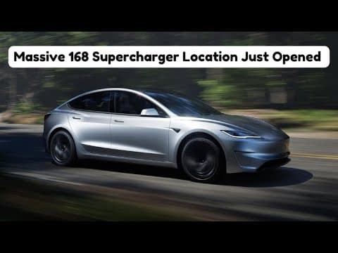 Tesla Unveils Massive 168-Stall Supercharger Station in California featured image