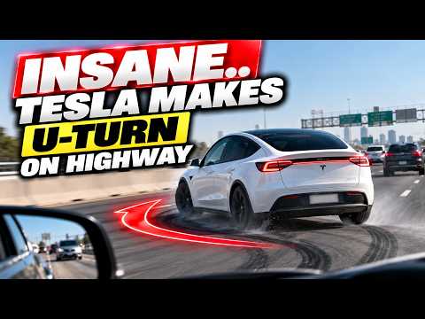 Cover image for Tesla FSD Highway U-Turn Handles Road Closure