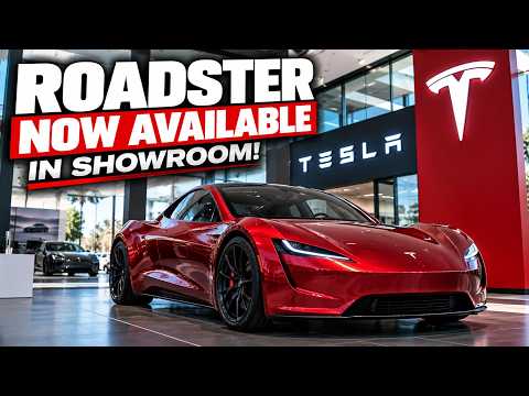Cover image for Tesla Roadster Petersen Museum Display Hits LA Showroom
