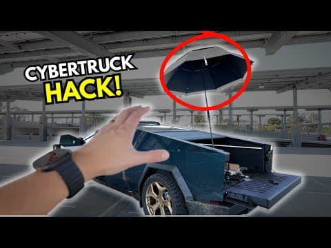 DIY Cybertruck Shade Hack: Flag Pole Holder and Umbrella Setup featured image