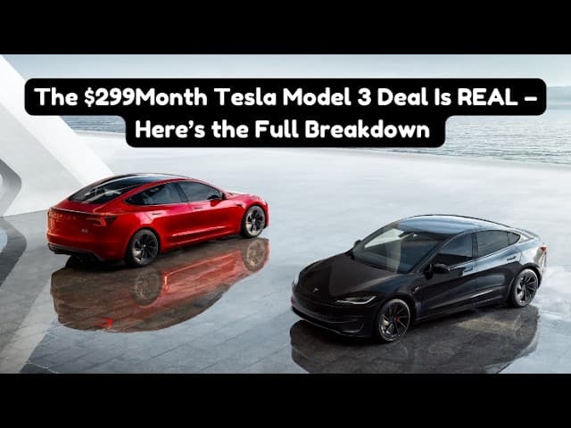 Unveiling the Tesla Model 3 Rear-Wheel Drive Lease Deal: Is $299 a Month Really Possible? featured image